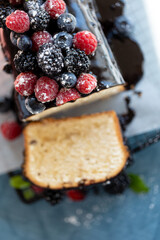 Beautiful cupcake pie with berries
