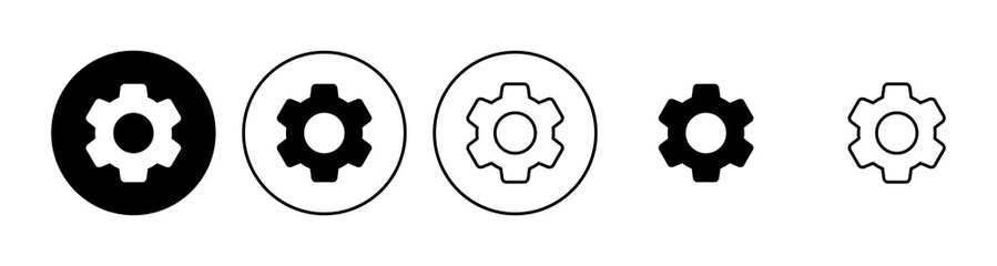 setting Icon set. Cog settings Icon Symbol