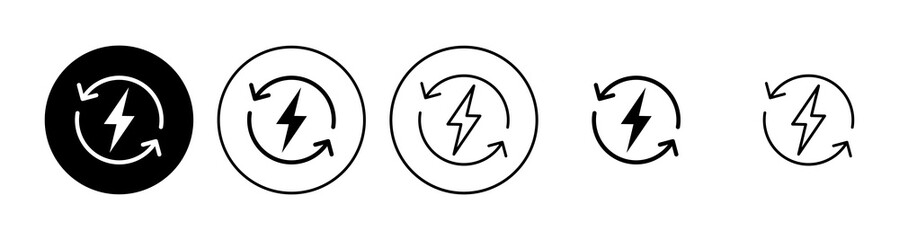 Power icon set. Power Switch Icon. Electric power