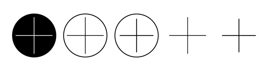 Plus Icon set. Add plus icon