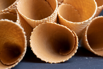 Waffle cones for ice cream