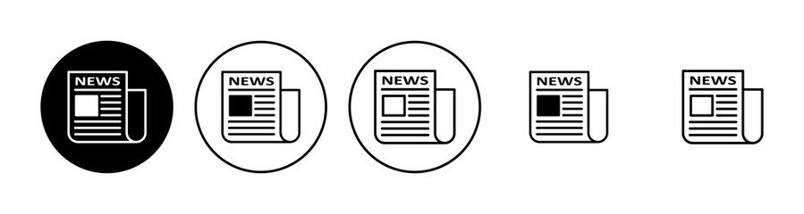 Newspaper icon set. news paper vector sign