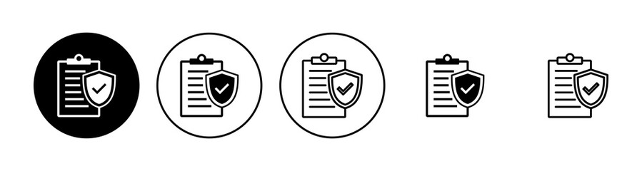 Insurance icon set. insurance symbol vector