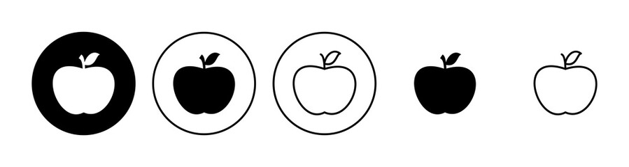 Apple icon set. Apple vector icon. apple symbols for your web design.