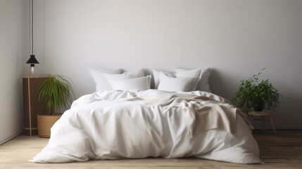 Fototapeta na wymiar bedroom with pillows