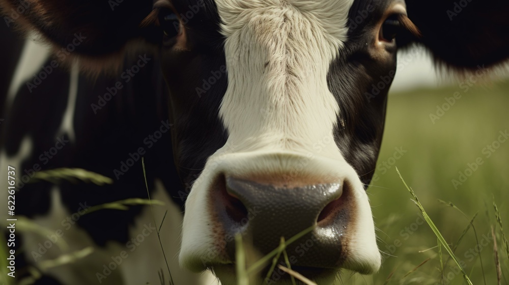 Wall mural cow in a field