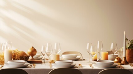 table setting at restaurant