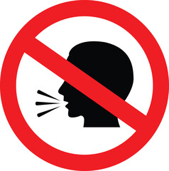 do not speak icon vector 