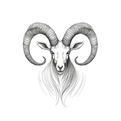 goat bighorn horn ai generated