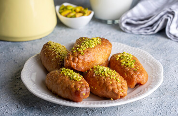 Turkish traditional sherbet dessert; kalburabasti