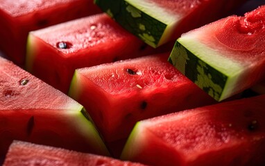 slices of watermelon, close up