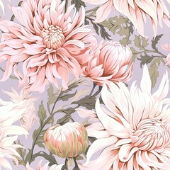 AI-Generated Elegant Blooms: Graceful Seamless Floral Patterns with Timeless Charm