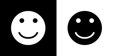 Emotion faces. Smile and happy face. Set icon smile emoji.