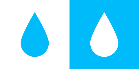 Water drops icon set. Water or rain drop vector icon illustration.