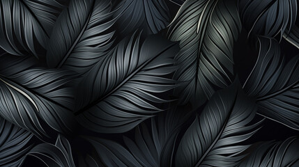 Seamless Pattern Tropical exotic leaves background