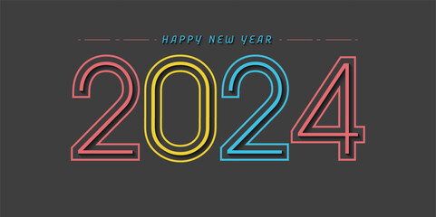 concept and color that is classic and makes it more attractive for the 2024 new year celebration. 2024 year poster.