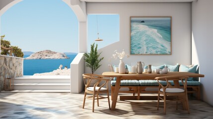 Fototapeta na wymiar luxurious, designer villa, showcasing sleek architecture and an infinity pool with sea views....
