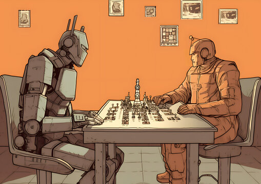 robots playing chess
