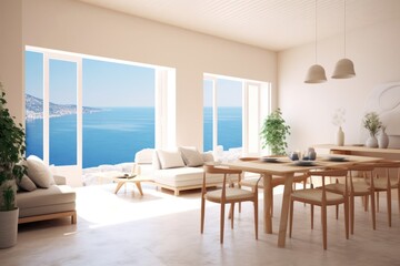 Modern architecture and design of a designer villa, accommodation in a Mediterranean landscape