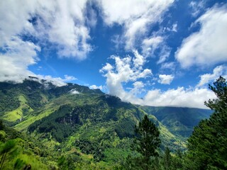 clouds over the mountains