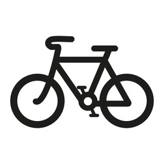 Bicycle icon vector, bicycle icon flat trendy style isolated on white background, bicycle silhouette.