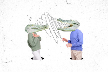 Picture 3d artwork image sketch collage of fantasy cartoon creature romantic story date meeting...