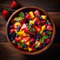 fruit salad in a bowl