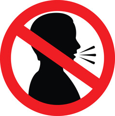 No speak sign vector