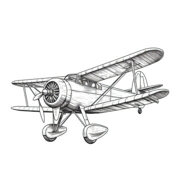 recommend clip art: plane Vintage Airplane ai generated