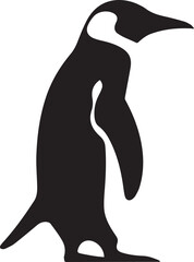 Penguin Black And White, Vector Template Set for Cutting and Printing