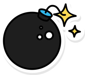 Fused bomb sticker