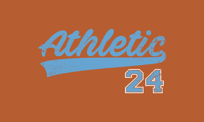 Vector artwork in varsity vintage style, perfect for t-shirts and sweatshirts. Texture is removable.