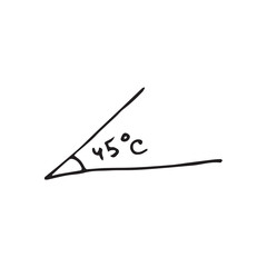 ruler. measure. corner. slant. geometry. mathematics. technical drawing. lessons. student. school. study. vector. on a white background. doodle.