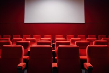 cinema with red seats.