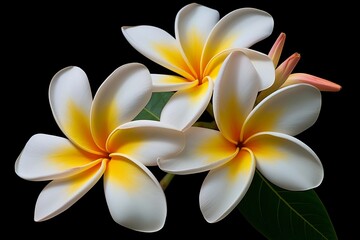 Tropical Fragrance Frangipani Flower. Generative AI