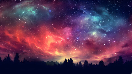 Obraz na płótnie Canvas Digital galaxy starry sky night sky abstract graphic poster web page PPT background