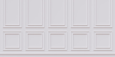 Wall beadboard wood decoration. Classic white wainscot Retro wooden panel background.