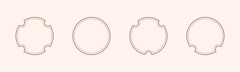 Minimalistic aesthetic y2k circle frames. 