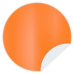 Orange Glossy Bent Sticker
