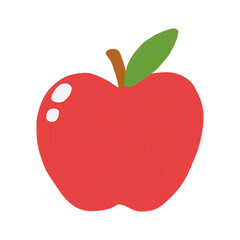 cute illustration minimal fruit with oil brush painting style