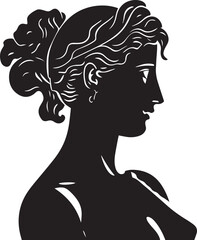 Ancient greek sculptures Venus Miloska, Greece mythology sculptures Venus Miloska, Vector Illustration, SVG