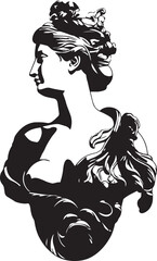 Ancient greek sculptures Venus Miloska, Greece mythology sculptures Venus Miloska, Vector Illustration, SVG