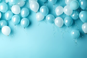  Flat Lay Decoration Party Pastel Background, Generative AI 