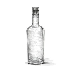 glass Gin bottle ai generated