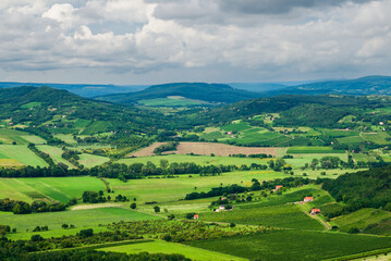 Classical hungarian landscape of Balaton Uplands, Kali-Basin, Hungary
