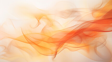 Generative AI image of abstract orange-yellow smoke movement backdrop: Radiant bursts of fiery orange and golden hues meld together, creating a dynamic spectacle that exudes warmth and vitality