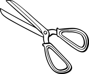 hand drawn scissor illustration.