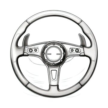recommend clip art: driver Steering wheel ai generated