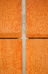Fototapeta premium Detail of modern architecture corten building.