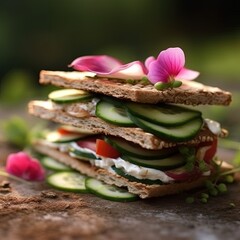 grilled sandwich with vegetables